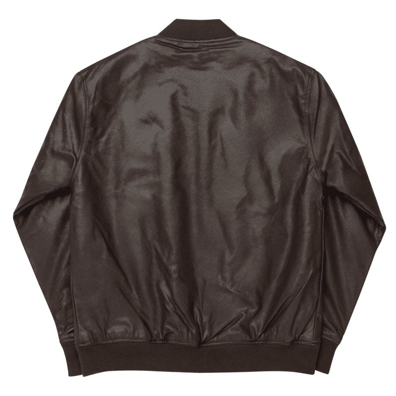 Faux Leather Bomber Jacket - CONFIDENT THREADSFaux Leather Bomber Jacket